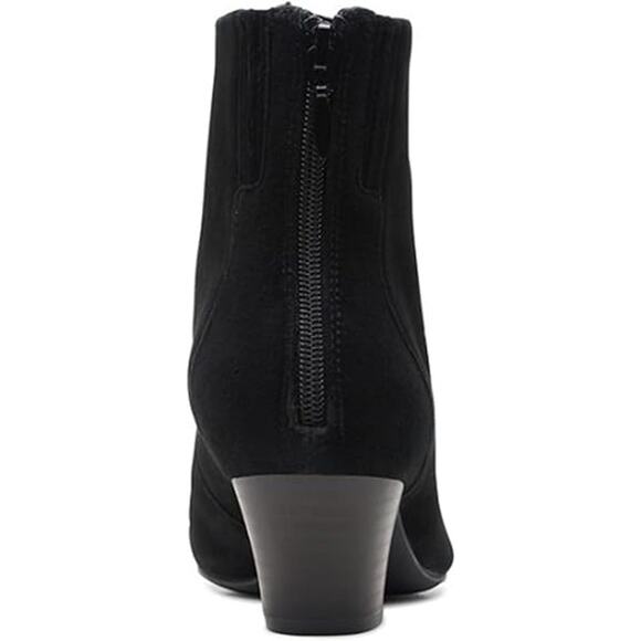 NWT Clarks Teresa Boot Womens Faux Black Suede Zipper Ankle Boots-Size6 - Picture 7 of 7
